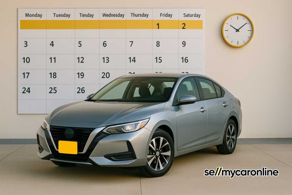 calendar showing best time to sell your car